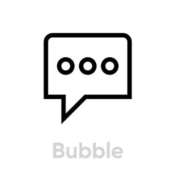 Bubble message icon. Editable Line Vector. Illustrazione stock
