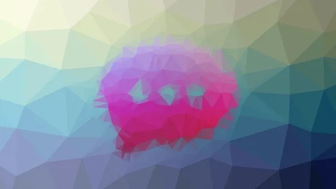 Bubble message im text dissolving techno tessellation looping animated polygo Stock Footage 109238235