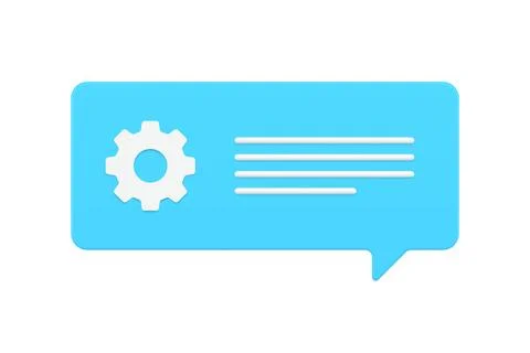 Bubble message from setting 3d icon vector illustration イラスト素材