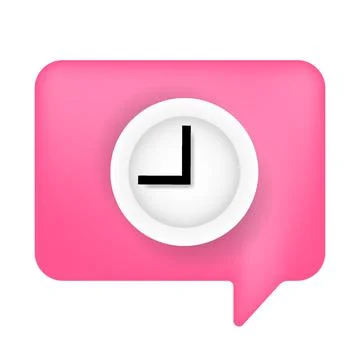 Bubble message time reload list. symbol design Stock Illustration