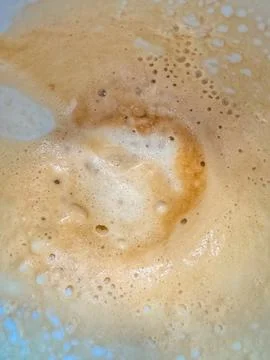 Bubble mocha coffee top plan relax time concept Stock Photos