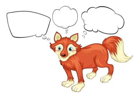 Bubble notes and an animal 스톡 일러스트