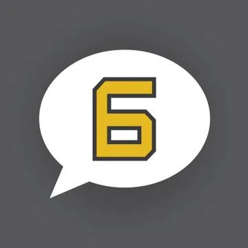 Bubble number Illustrazione stock