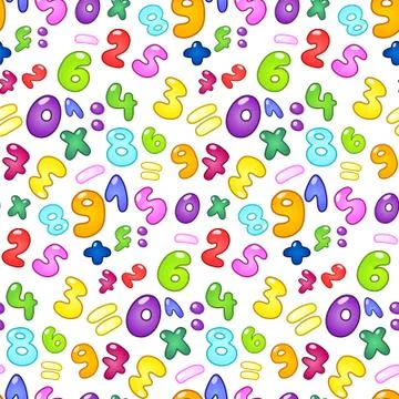 Bubble numbers pattern Stock Illustration
