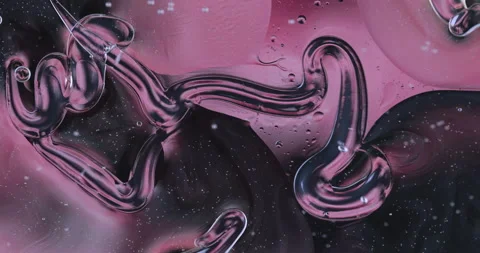 Bubble oil on water background Video stock 150237758