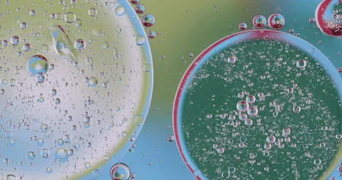 Bubble oil on water background Stock Footage 150238085