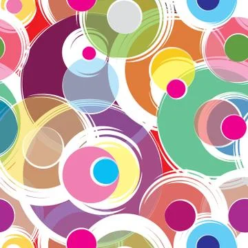 Bubble ornamental background. Circle seamless pattern イラスト素材
