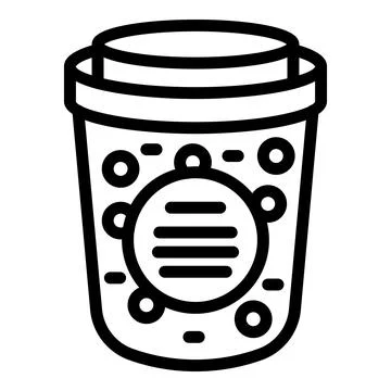 Bubble pearl tea icon outline vector. Boba Asian beverage Stock Illustration