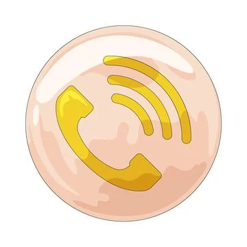 Bubble phone illustration Stock Illustration