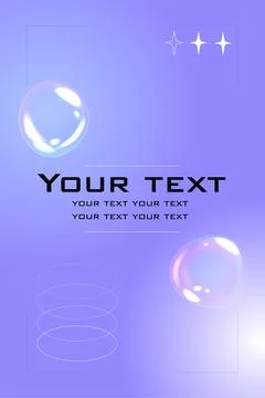 Bubble poster. Abstract contemporary background with copy space for text. Flying Stock Illustration