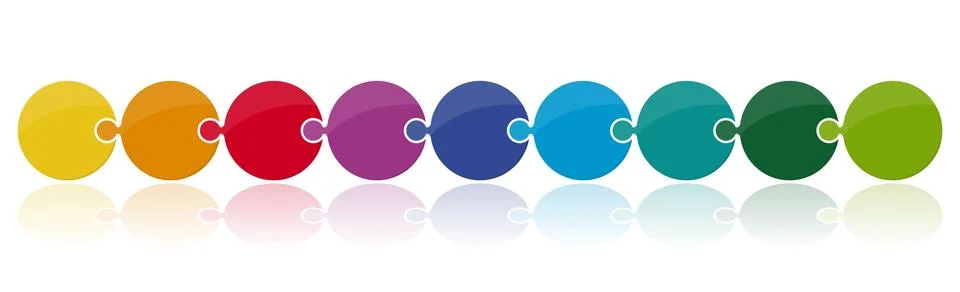 Bubble puzzle in a row Stock Illustration