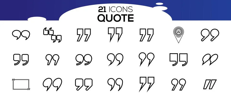 Bubble quotation, comment, message borders. Vector quote boxes, banners. Stock Illustration