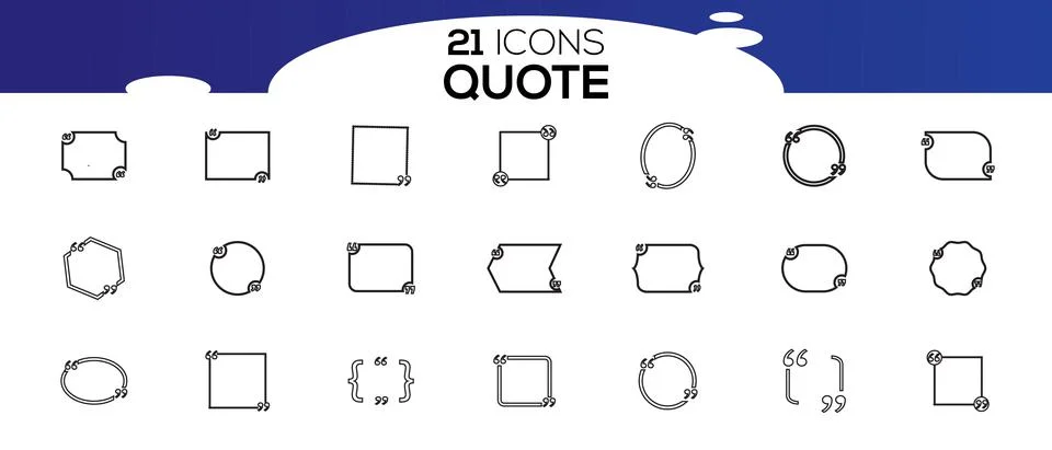 Bubble quotation, comment, message borders. Vector quote boxes, banners. Illustration