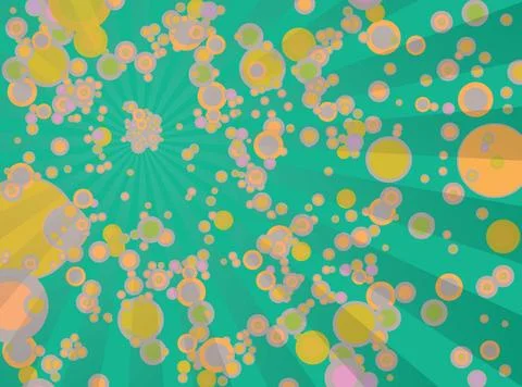 Bubble radiate An abstract background with a multi coloured bubble effect ... Stockfoto's