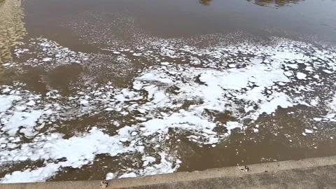 Bubble in the river Stock Footage 321666024