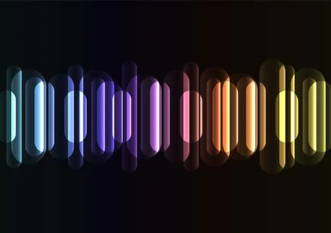 Bubble rush overlap in dark background Illustrazione stock