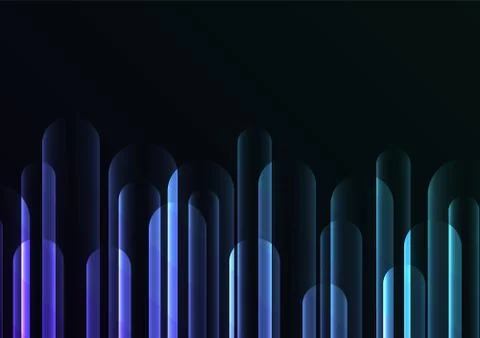 Bubble rush overlap in dark background Stock Illustration