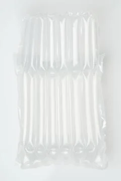 Bubble safety parcel wrap Stockfoto's