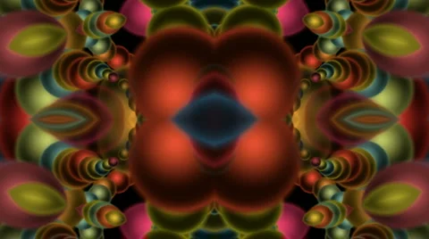 Bubble shaped flower fancy pattern,disco neon concert background.abstract,backg Stock Footage 5505076