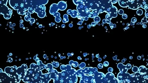 Bubble Shapes and Star Background Animation - Loop Blue Stock Footage 71548758