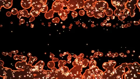 Bubble Shapes and Star Background Animation - Loop Red Stock Footage 71549888