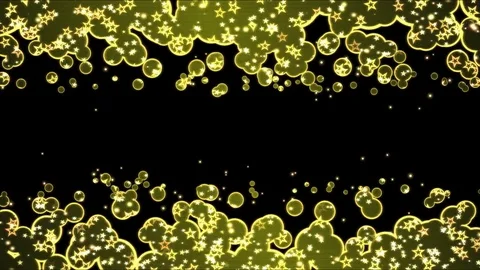 Bubble Shapes and Star Background Animation - Loop Yellow Stock Footage 71550329