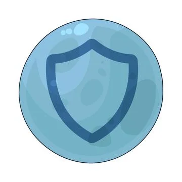 Bubble shield illustration Stock Illustration