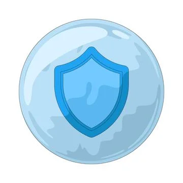 Bubble shield illustration Stock Illustration