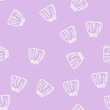 Bubble skirt line vector seamless pattern Illustrazione stock