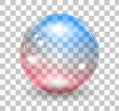 Bubble soap Transparent soap bubble. Vector realistic illustration on chec... Stock Photos