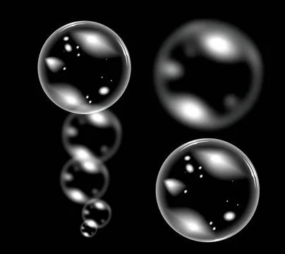 Bubble soap vector Transparent soap bubble. Vector realistic illustration ... Stock Photos