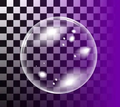 Bubble soap vector Transparent soap bubble. Vector realistic illustration ... Stock Photos