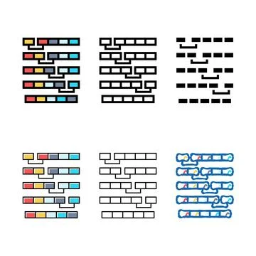 Bubble sort algorithm color looks icon vector 스톡 일러스트