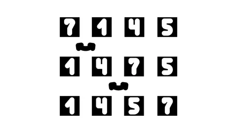 Bubble sort algorithm glyph icon animation 스톡 동영상 326741537