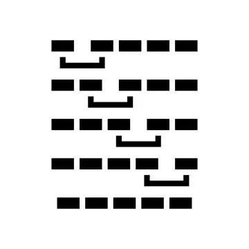 Bubble sort algorithm glyph icon vector illustration Stockillustratie