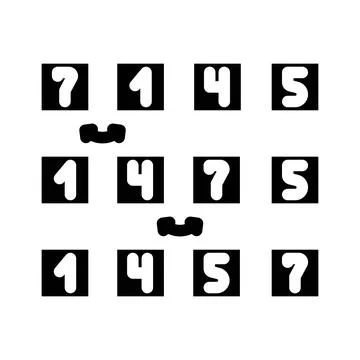 Bubble sort algorithm glyph icon vector illustration イラスト素材