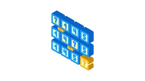 Bubble sort algorithm isometric icon animation Vídeos de archivo 327287659
