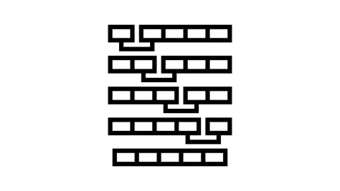 Bubble sort algorithm line icon animation 스톡 동영상 326130172