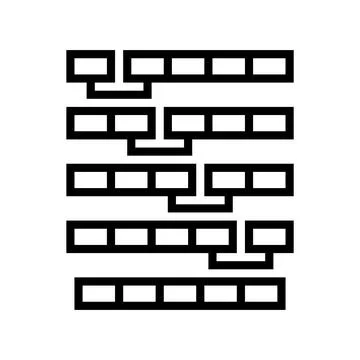 Bubble sort algorithm line icon vector illustration Stockillustratie