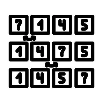 Bubble sort algorithm line icon vector illustration Stock Illustration