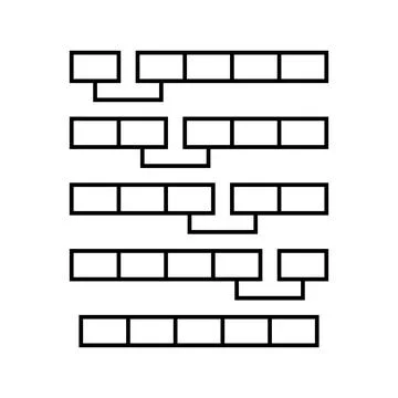 Bubble sort algorithm line icon vector illustration イラスト素材