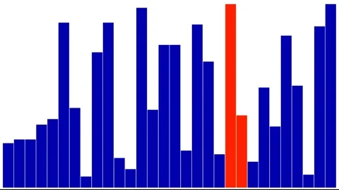 Bubble Sort Animation: Educational Sorting Algorithm Visualization Stock-Footage 309333734