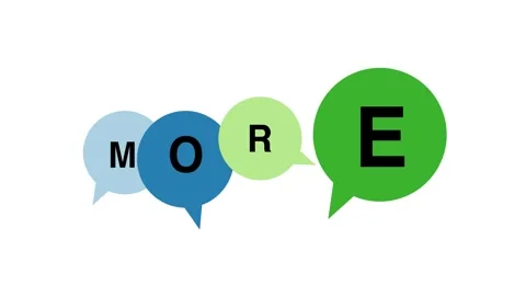 Bubble space frequently asked More text banner animation. Computer with icons mo Stock Footage 318521158