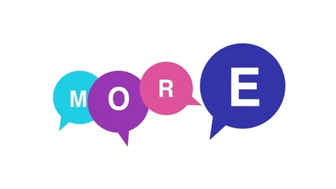 Bubble space frequently asked More text banner animation. Computer with icons mo Stock Footage 318521177