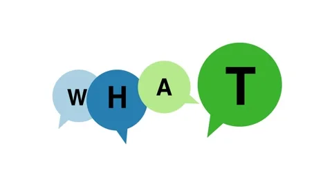 Bubble space frequently asked what text banner animation. Computer with icons mo Stock Footage 318521170