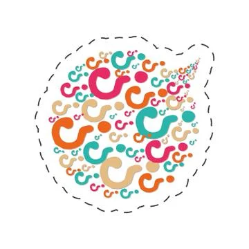 Bubble speack question mark image 스톡 일러스트