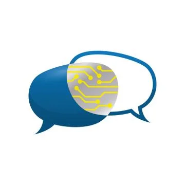 Bubble speak message communication icon.  Vector graphic Stock Illustration