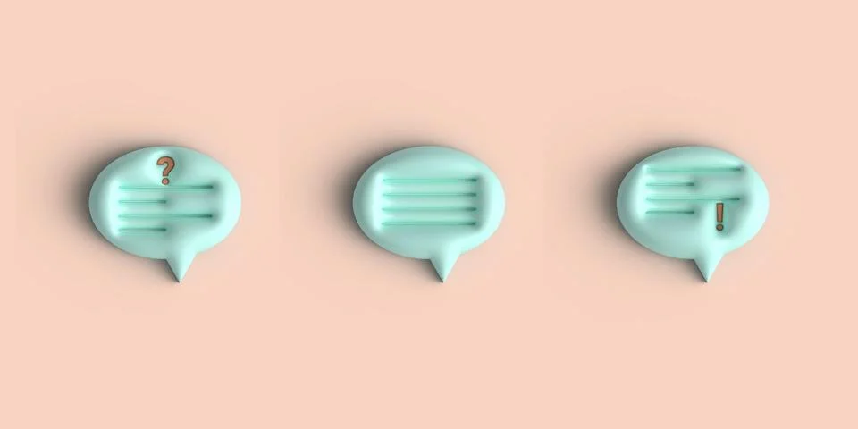 Bubble speech 3d 11 Illustrazione stock