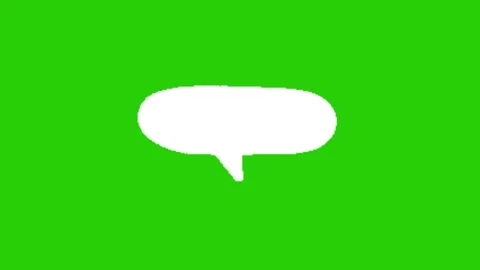 Bubble speech animation on green background 库存影片 333561078