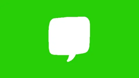 Bubble speech animation on green background 库存影片 333561079